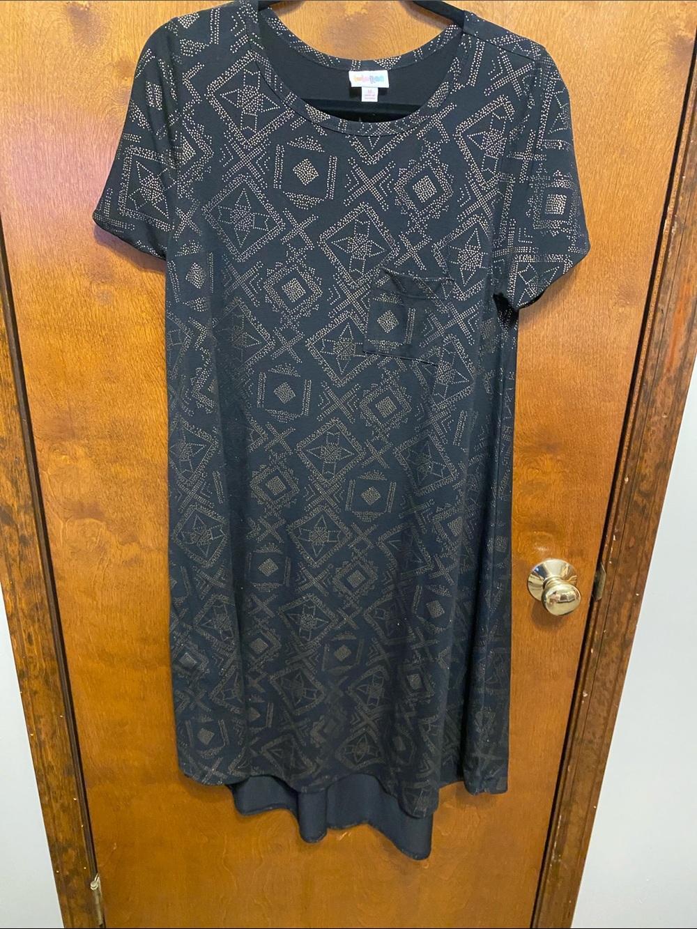 LuLaRoe Black Geometric Midi Dress